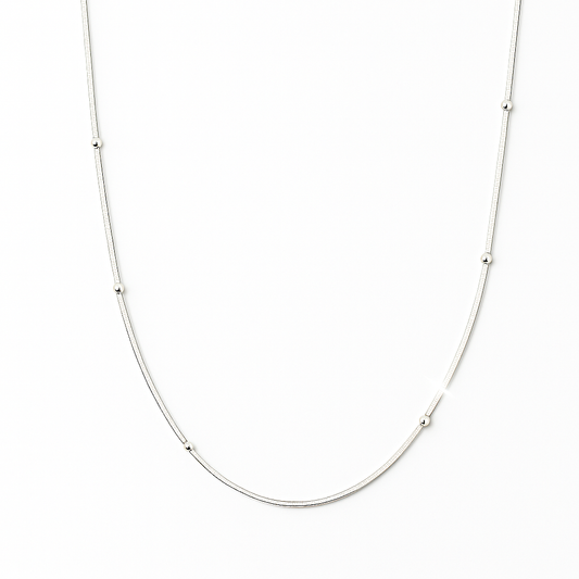 Silver Bead Station Chain