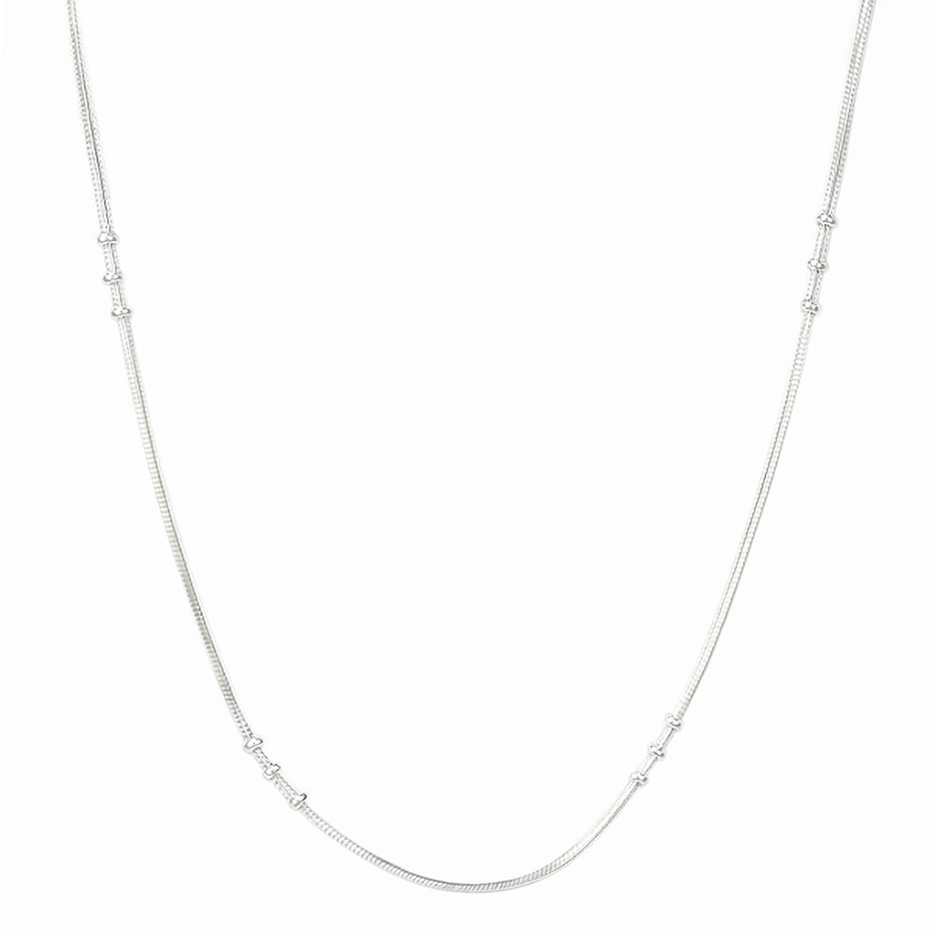 Thin 3 Bead Station Chain