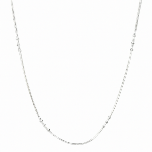 Thin 3 Bead Station Chain